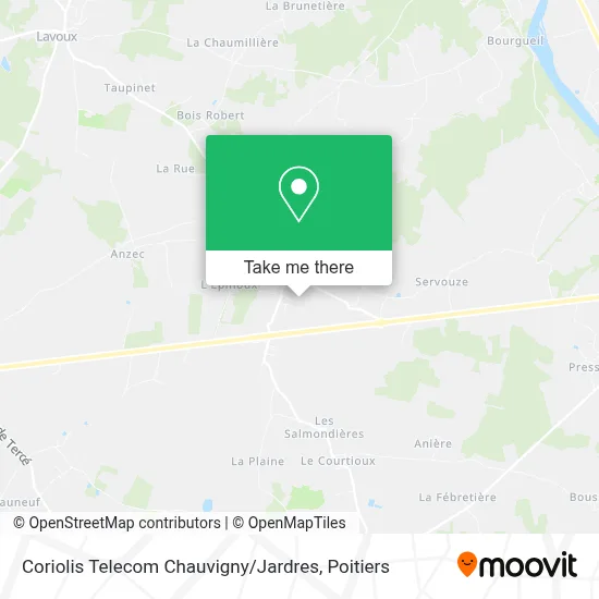 Coriolis Telecom Chauvigny / Jardres map