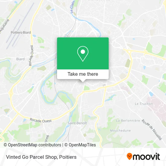 Vinted Go Parcel Shop map