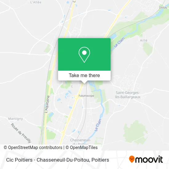 Cic Poitiers - Chasseneuil-Du-Poitou map