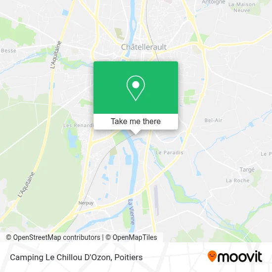 Camping Le Chillou D'Ozon map