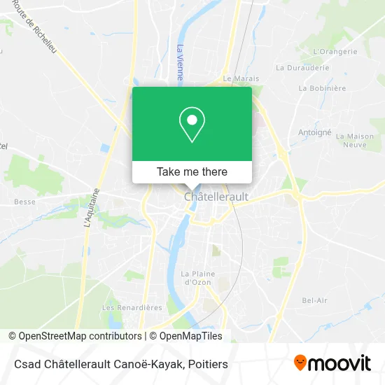 Csad Châtellerault Canoë-Kayak map