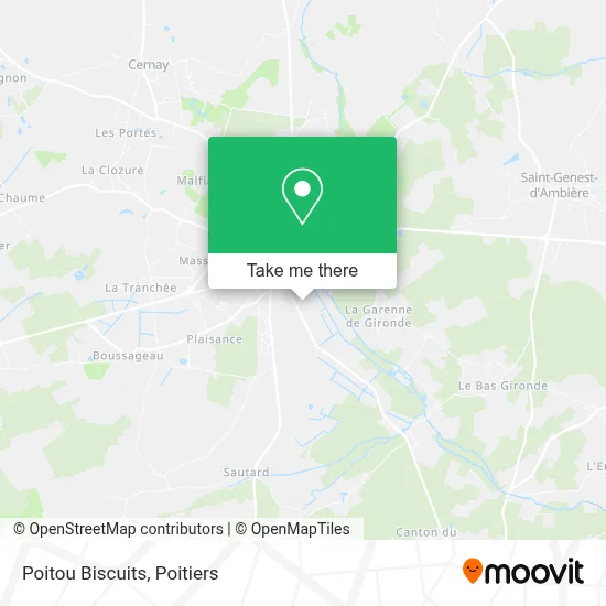 Poitou Biscuits map