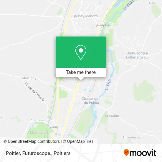 Poitier, Futuroscope. map