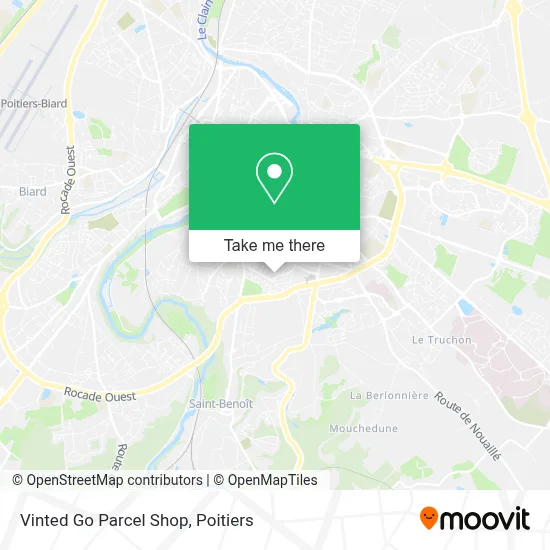 Vinted Go Parcel Shop map
