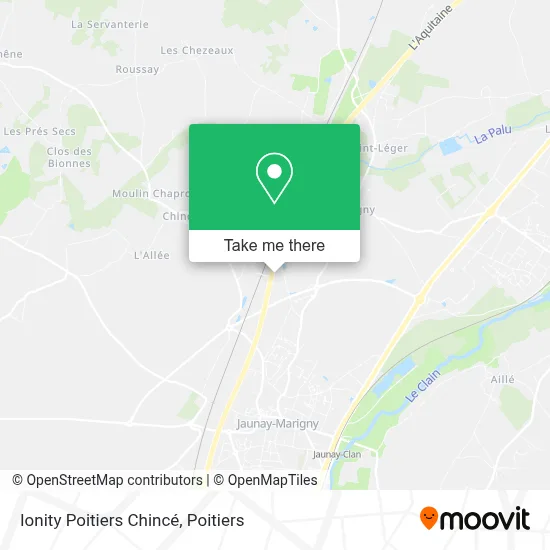 Ionity Poitiers Chincé map