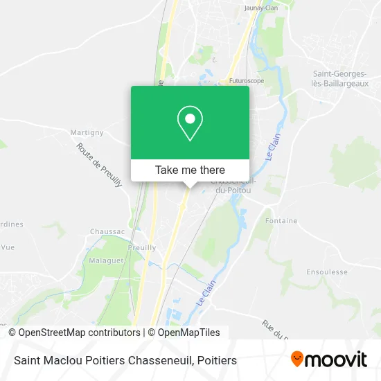 Saint Maclou Poitiers Chasseneuil map