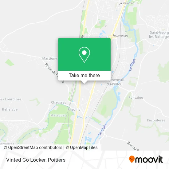 Vinted Go Locker map