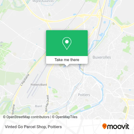 Vinted Go Parcel Shop map