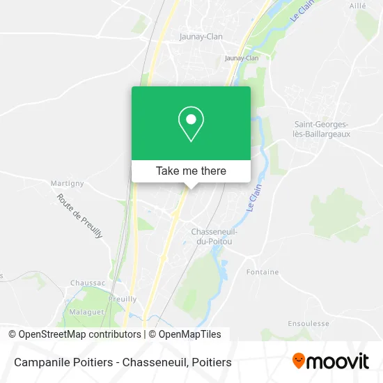 Campanile Poitiers - Chasseneuil map