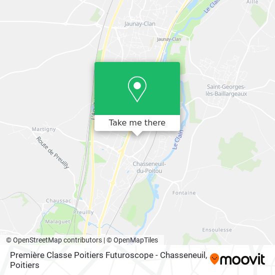 Mapa Première Classe Poitiers Futuroscope - Chasseneuil