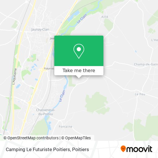 Camping Le Futuriste Poitiers map