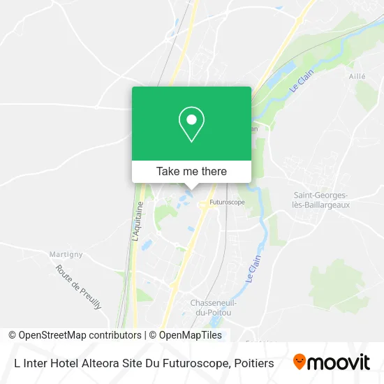 L Inter Hotel Alteora Site Du Futuroscope map