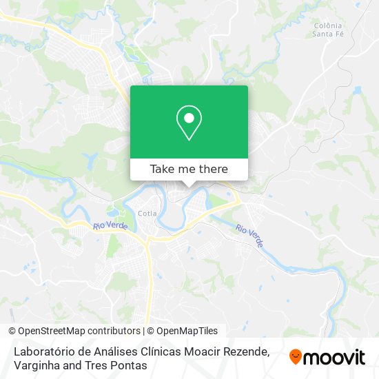 Mapa Laboratório de Análises Clínicas Moacir Rezende