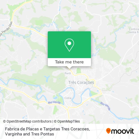 Fabrica de Placas e Targetas Tres Coracoes map