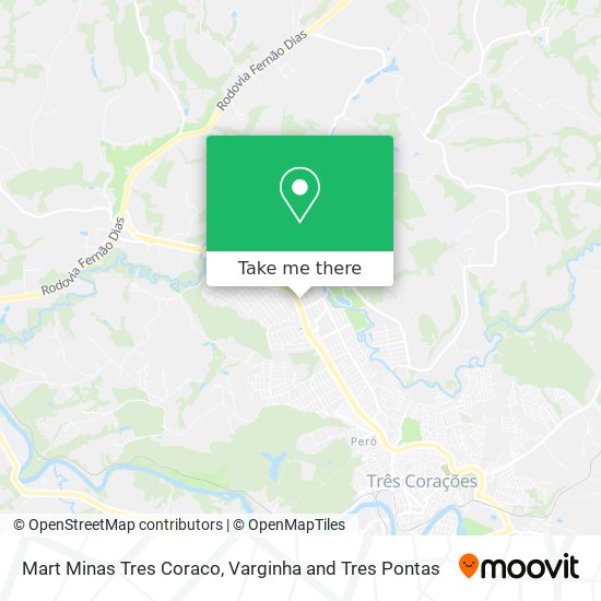 Mart Minas Tres Coraco map