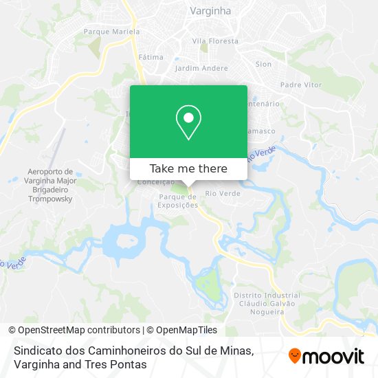 Mapa Sindicato dos Caminhoneiros do Sul de Minas