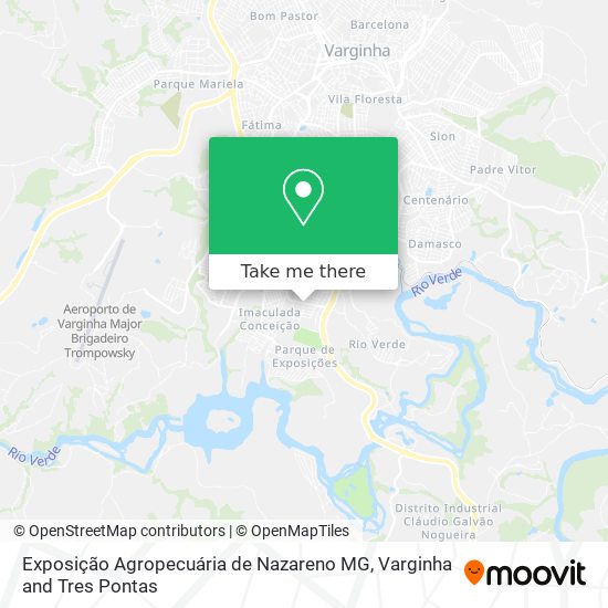 Exposição Agropecuária de Nazareno MG map