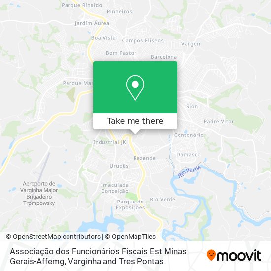 Associação dos Funcionários Fiscais Est Minas Gerais-Affemg map