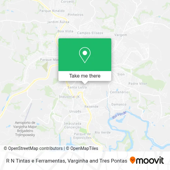 R N Tintas e Ferramentas map