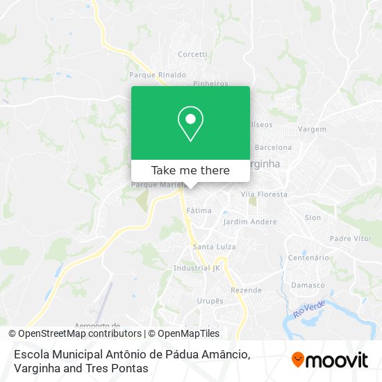 Mapa Escola Municipal Antônio de Pádua Amâncio