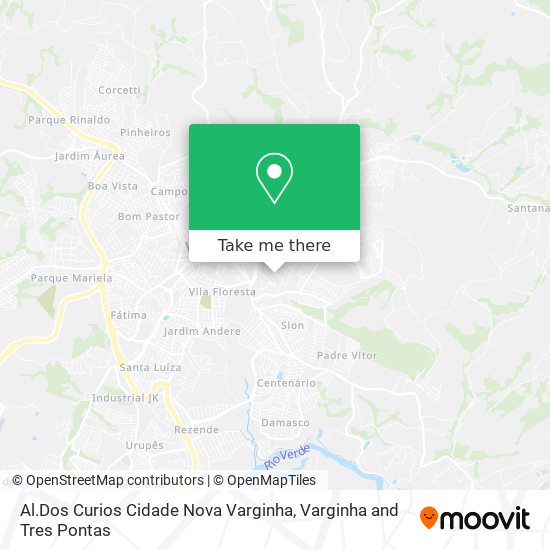 Al.Dos Curios Cidade Nova Varginha map