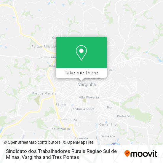 Sindicato dos Trabalhadores Rurais Regiao Sul de Minas map