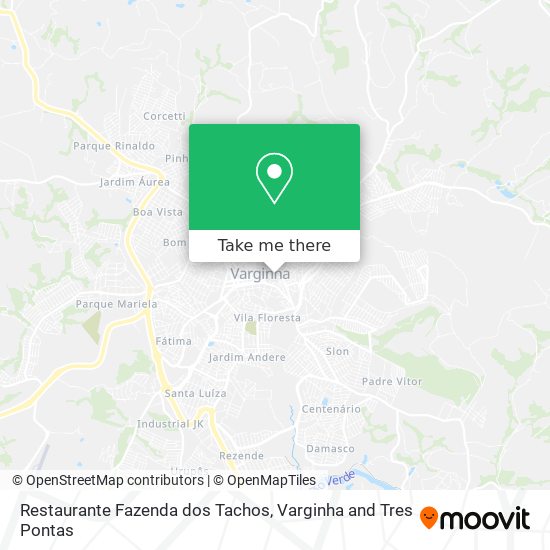 Mapa Restaurante Fazenda dos Tachos
