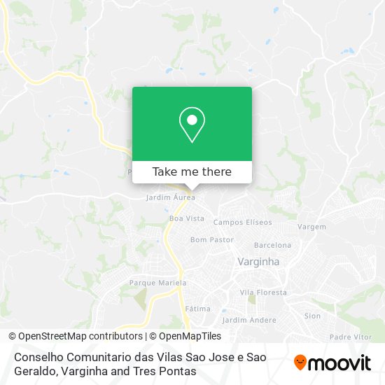 Mapa Conselho Comunitario das Vilas Sao Jose e Sao Geraldo