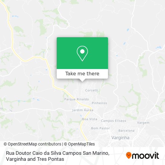 Rua Doutor Caio da Silva Campos San Marino map