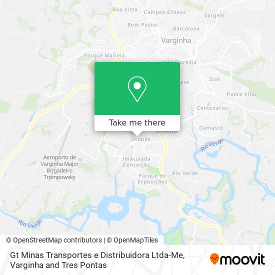 Mapa Gt Minas Transportes e Distribuidora Ltda-Me