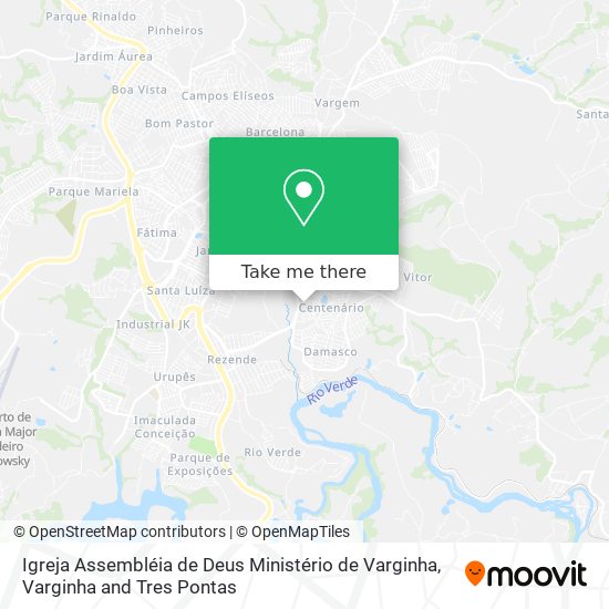 Mapa Igreja Assembléia de Deus Ministério de Varginha