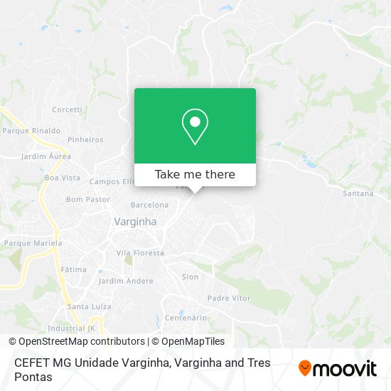 Mapa CEFET MG Unidade Varginha