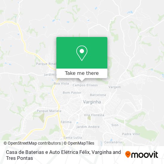 Mapa Casa de Baterias e Auto Elétrica Félix