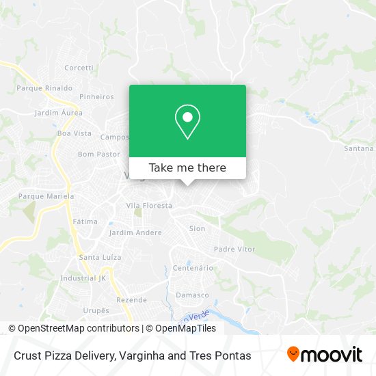 Crust Pizza Delivery map