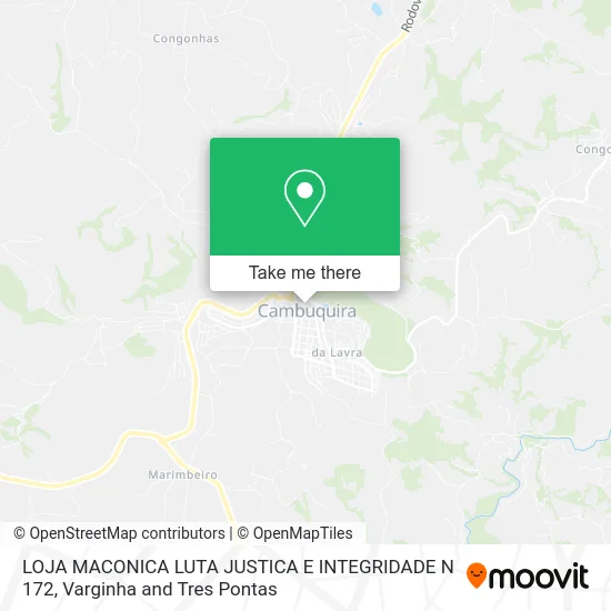LOJA MACONICA LUTA JUSTICA E INTEGRIDADE N 172 map