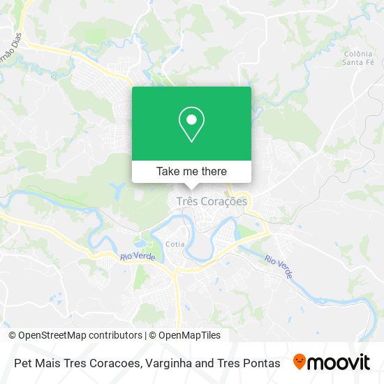 Pet Mais Tres Coracoes map