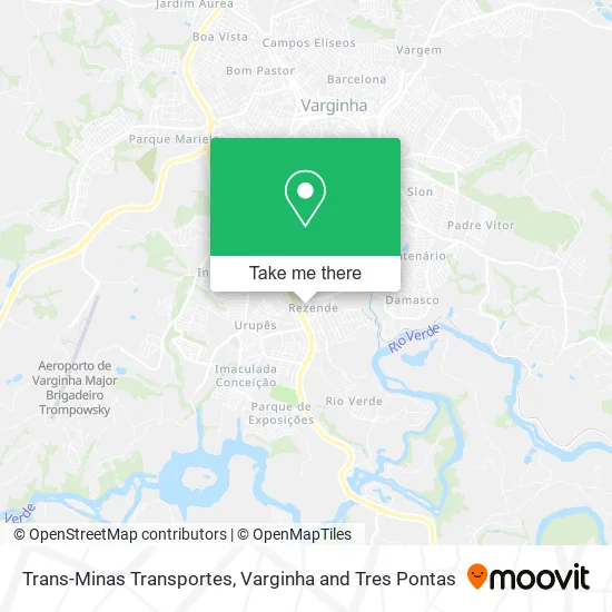 Trans-Minas Transportes map