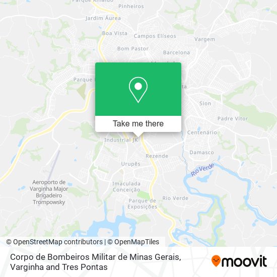 Corpo de Bombeiros Militar de Minas Gerais map