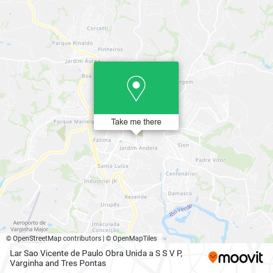 Lar Sao Vicente de Paulo Obra Unida a S S V P map