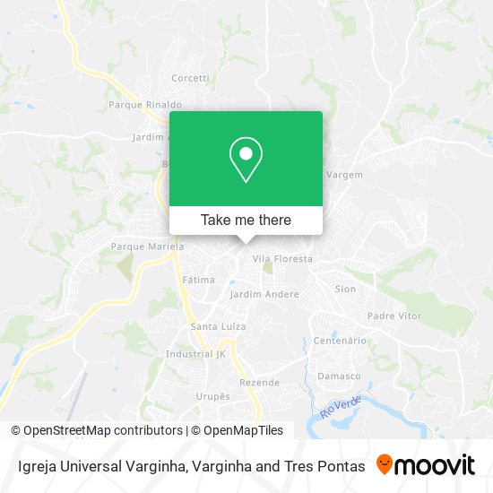 Igreja Universal Varginha map