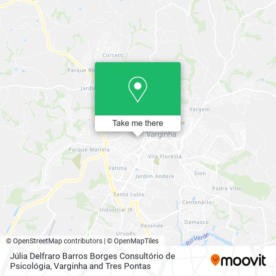 Mapa Júlia Delfraro Barros Borges Consultório de Psicológia