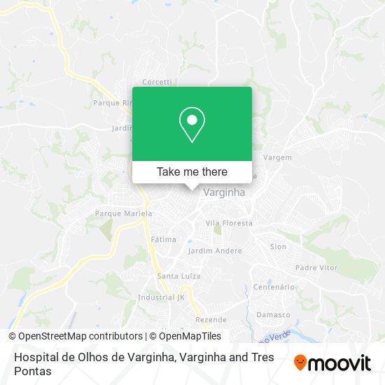 Mapa Hospital de Olhos de Varginha