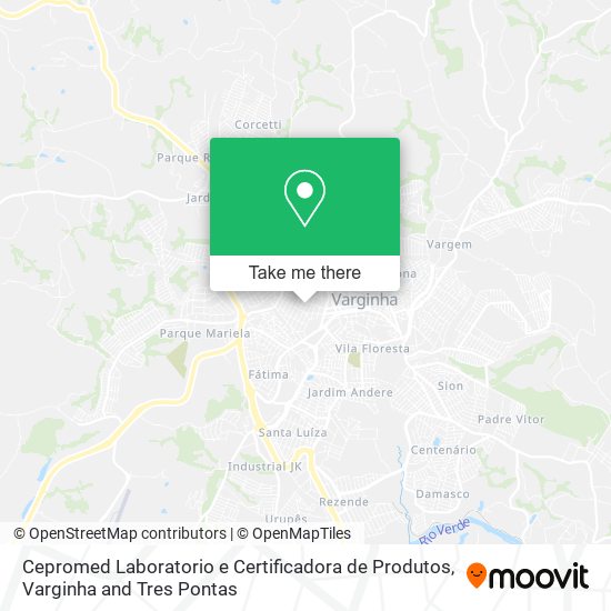 Mapa Cepromed Laboratorio e Certificadora de Produtos