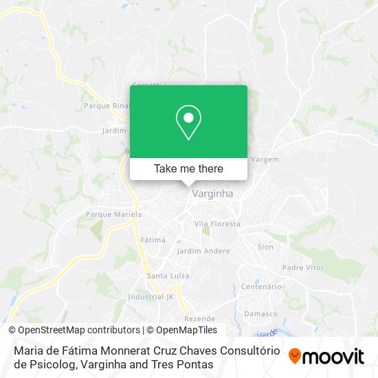 Mapa Maria de Fátima Monnerat Cruz Chaves Consultório de Psicolog