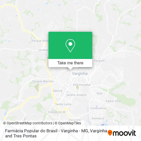 Mapa Farmácia Popular do Brasil - Varginha - MG