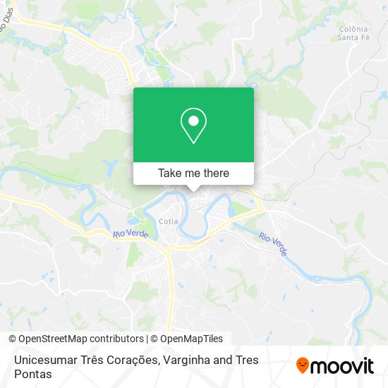 Unicesumar Três Corações map