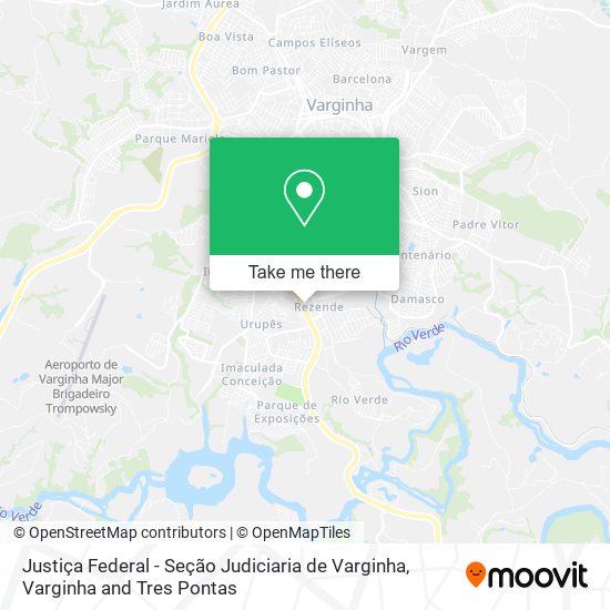 Justiça Federal - Seção Judiciaria de Varginha map