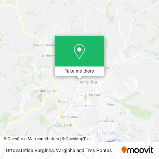 Ortoestética Varginha map