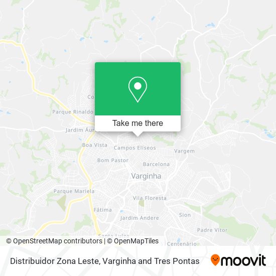 Distribuidor Zona Leste map