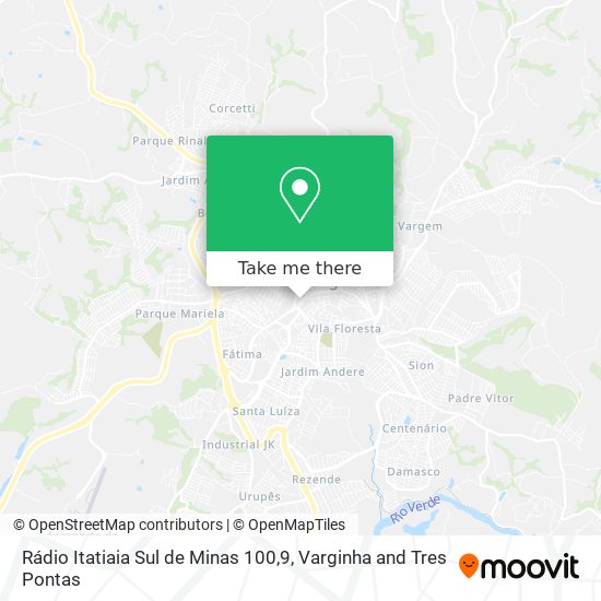 Rádio Itatiaia Sul de Minas 100,9 map